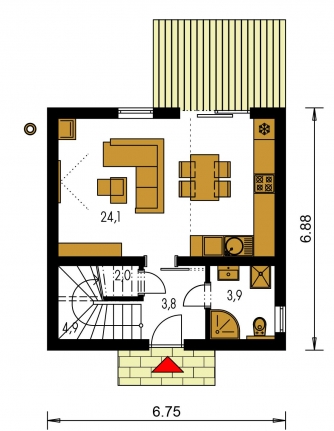 Floor plan of ground floor - ZEN 1